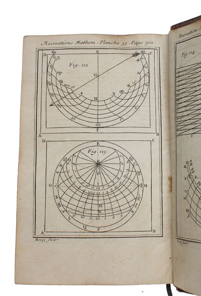 Recreations Mathematiques et Physiques, qui contiennent plusieurs Problêmes d'Arithmetique, de Geometrie, d'Optique, de Gnomonique, de Cosmographie, de Mechanique, de Pyrotechnique, & de Physique. Avec un Traité nouveau des Horloges Elementaires. ... - [FOUNDING THE GENRE "RECREATIONAL MATHEMATICS"] (photo 5)