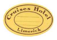 Baggage label for Cruises Hotel.