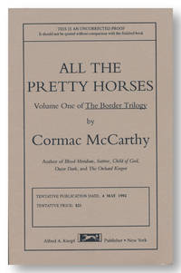 ALL THE PRETTY HORSES by McCarthy, Cormac - 1992.