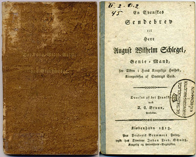 En svenskes sendebrev til herr August Wilhelm…