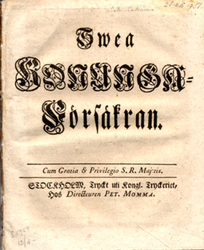 Swea Konunga-Försäkran.