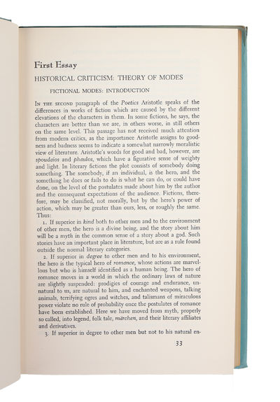 Anatomy of Criticism. Four Essays. (photo 3)