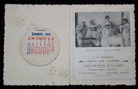 A Hand Constructed Promotion with Calendar and Card for a Baker and Caterer, Sanford ME with Real Cake Icing Adorning the Cover. c1902.