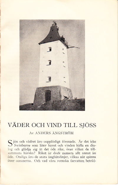Väder och vind till sjöss. Illustrerad. Särtryck.