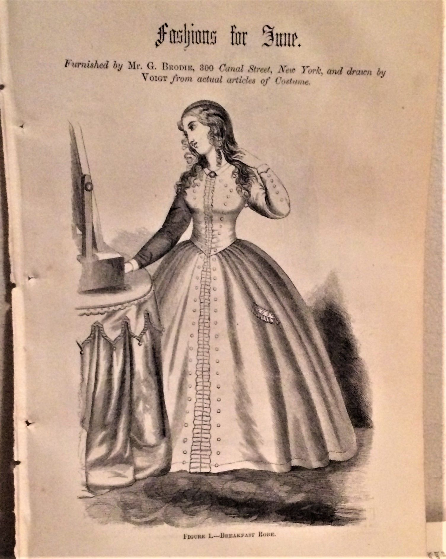 Fashions for June 1865, Fashion Plate by Voigt | 1865 | Harper