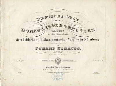 Deutsche Lust oder Donau-Lieder ohne Text Walzer für das Pianoforte. [Op. 127]
