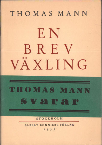 EN BREVVÄXLING.