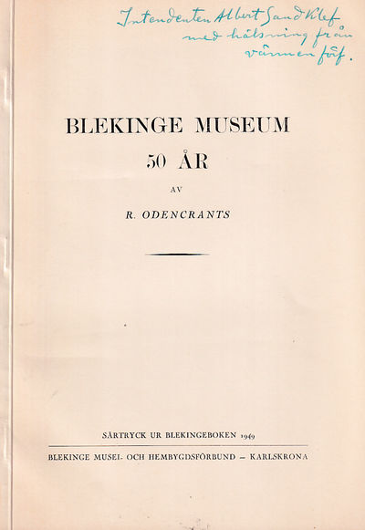 Blekinge museum 50 år [= rubrik].