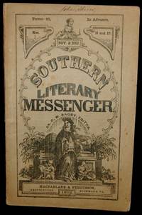 THE SOUTHERN LITERARY MESSENGER. NOV. & DEC., 1862. VOL. 34, NOS. 11 & 12 [Confederate Imprint]