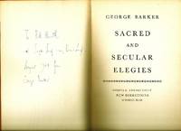 cover of SACRED AND SECULAR ELEGIES <br />
