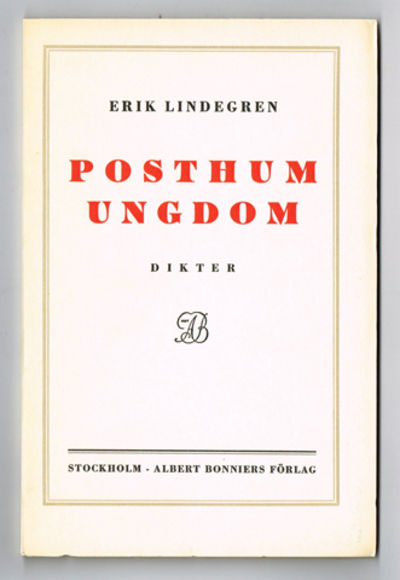 Posthum ungdom. Dikter.