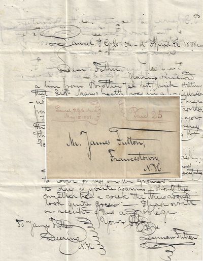 1838 – A letter from a manufacturer in Maryland to his father, a farmer in New Hampshire, breathlessly reporting that a Congressional Committee had voted in favor of expelling one Congressman for the killing of another in a duel
