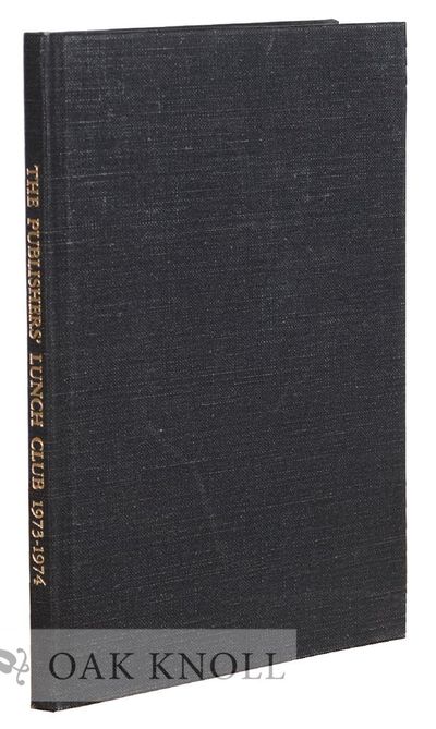 PUBLISHERS' LUNCH CLUB 1973-74