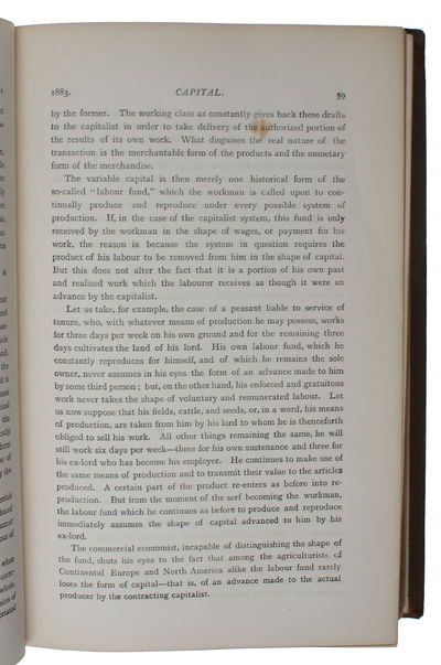 Capital. I. - The Serfdom of Work. II. - The Lordship of Wealth. [In "To-Day: A Monthly Gathering of Bold Thoughts. Vol. I. May - September, 1883]. - [THE FIRST BRITISH TRANSLATION OF ANY PART OF "DAS KAPITAL"] (photo 5)