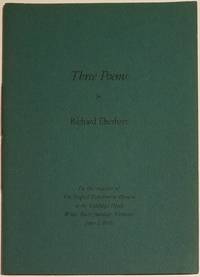 THREE POEMS by Eberhart, Richard - 1968