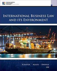 International Business Law and Its Environment (MindTap Course List) by Richard Schaffer - 2017-09-15