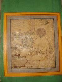 Drawing of a seated Dervish with his followers seating in front of him and playing music, signed by Reza-i Abbasi by Safavid Isfahan school of painting by Reza-i Abbasi - Signed - 1624 - from Archive (SKU: 000590)