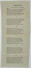 Song. / Tune -- Anacreon in Heaven. / While Round the full board, independent and free, [first line of the first stanza] / [followed by lyrics in six stanzas, the last five numbered at the head in Roman numerals, each stanza with eight lines, the last two lines reading "O, sage may Columbia forever remain / From the freedom of France and Religion of Paine!"]