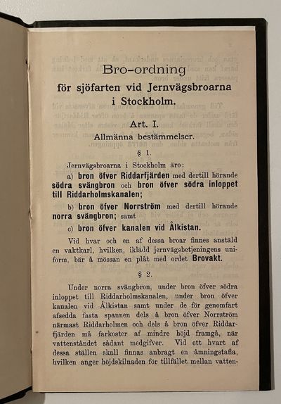 Bro-ordning för sjöfarten vid jernvägsbroarna i…