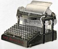 Die-Cut Advertising Card for Typewriters
