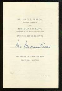 New York: American Committee for Cultural Freedom, 1955. Softcover. Pamphlet with the front page rea...