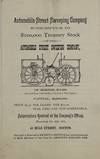 AUTOMOBILE STREET SWEEPING COMPANY. Subscription to $200,000 Treasury Stock of the Automobile Street Sweeping Company, of Boston, Mass. [cover title]