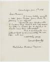 Autograph letter signed to Theophilus Parsons, Jr., Cambridge, 7 January 1843