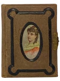 19th Century Photograph Album with Decorative Brass Clasp, Embossed Design with Color Cameo Portrait, Gilt Edges