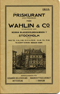 Priskurant (utan förbindelser) från Wahlin & Co.…