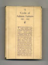 A Cycle of Adams Letters: 1861-1865  - 1st UK Edition/1st Printing