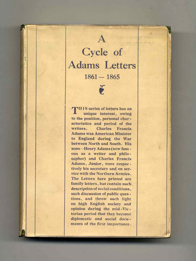 A Cycle of Adams Letters: 1861-1865 - 1st UK Edition/1st Printing