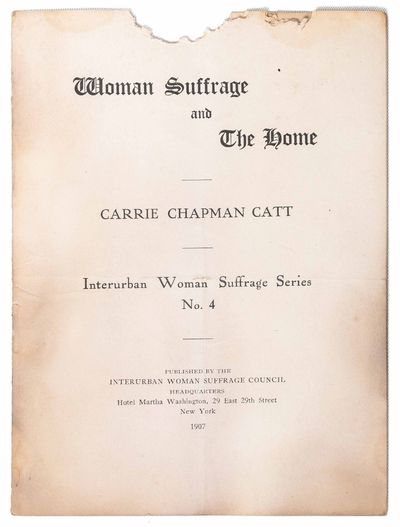 Woman Suffrage and the Home. Interurban Woman Suffrage Series No. 4