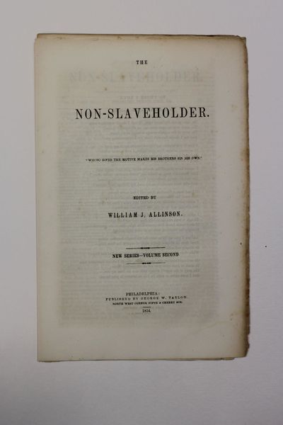 THE NON-SLAVEHOLDER. NEW SERIES- VOLUME SECOND