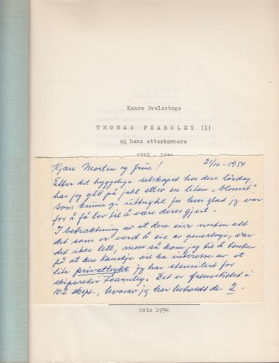 Thomas Fearnley (I) og hans etterkommere…