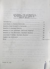 image of Land Grants : Aid and Benefits to the Government and Railroads and to the Southern Pacific Company