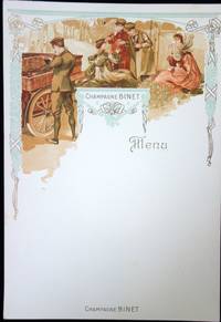 Champagne Binet Blank Advertising Menu, ca. 1890's
