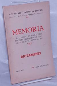 image of Memoria del Congreso de Federaciones Locales celebrado en Paris del 1.o al 12 de Mayo de 1945, Dictámenes