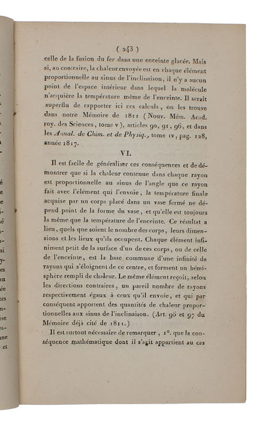 7 Papers on Radiant Heat: 1. Théorie de la chaleur (Extrait) - 2. Note sur la Chaleur rayonnante. - 3. Sur la Théorie-Physique de la Chaleur rayonnante. - 4. Extrait d'un Mémoire sur la Refroidissement séculaire du globe terrestre. - 5. Remarques gén... - [THE GREEN-HOUSE EFFECT] (photo 7)