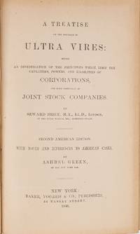 A Treatise on the Doctrine of Ultra Vires: Being an... 2nd Amer. Ed
