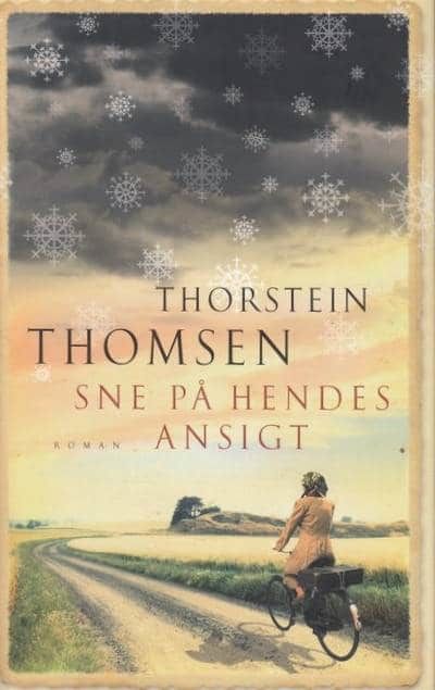 Sne på hendes ansigt.