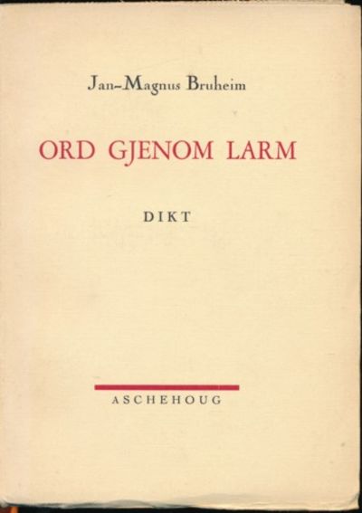 Ord gjenom larm. Dikt