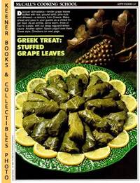 McCall&#039;s Cooking School Recipe Card: Appetizers 10 - Stuffed Grape Leaves  : Replacement McCall&#039;s Recipage or Recipe Card For 3-Ring Binders :  McCall&#039;s Cooking School Cookbook Series by Langan, Marianne / Wing, Lucy (Editors) - 1986