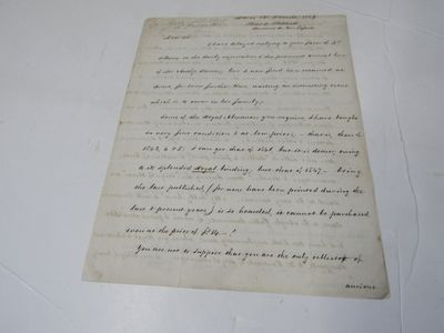 3 Page Letter Francis Moore RE: Royal Almanacks/Anglo Gallic Documents