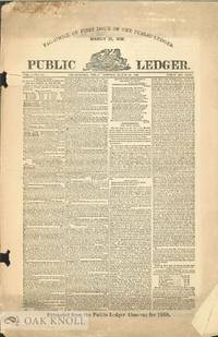 FAC-SIMILE OF FIRST ISSUE OF THE PUBLIC LEDGER, MARCH 25, 1836