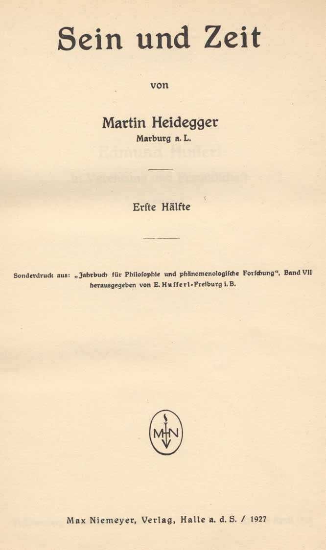 Sein und Zeit by Martin Heidegger | Hardcover (Original Cloth