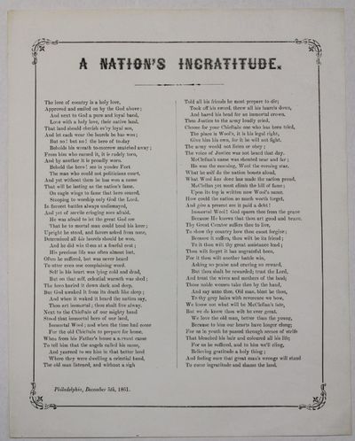 A NATION'S INGRATITUDE