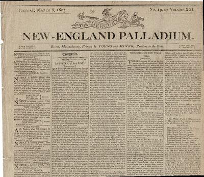 New England Palladium. No. 19, of Volume XXI