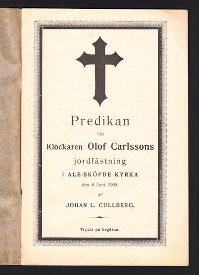 Predikan vid klockaren Olof Carlssons…