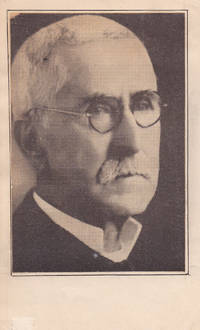 image of NEWSPAPER PORTRAIT INSCRIBED TO FUTURE NEW YORK POLITICIAN SEYMOUR HALPERN ON THE VERSO AND SIGNED BY WILLIAM HOPE "COIN" HARVEY, A LEADING ADVOCATE OF COINAGE OF SILVER INTO MONEY.