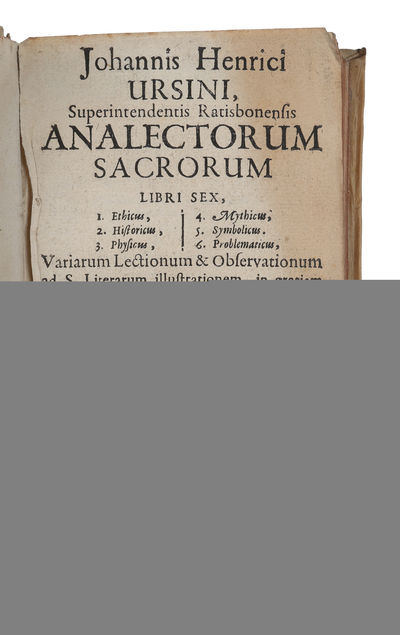 Analectorum Sacrorum Libri Sex, 1. Ethicus, 2. Historicus, 3. Physicus, 4. Mythicus, 5. Symbolicus, 6. Problematicus, Variarum Lectionum & Observationum. 2 parts. (photo 2)